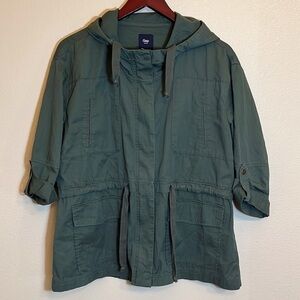 𝅺GAP Army Green Cotton Utility Jacket